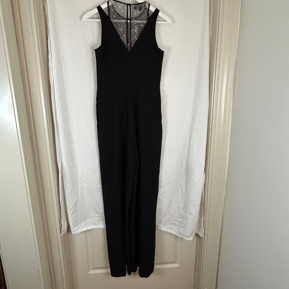 Ted Baker Janvier London Rhinestone Mesh Neck Black Jumpsuit Formal Party NWT - Picture 9 of 16